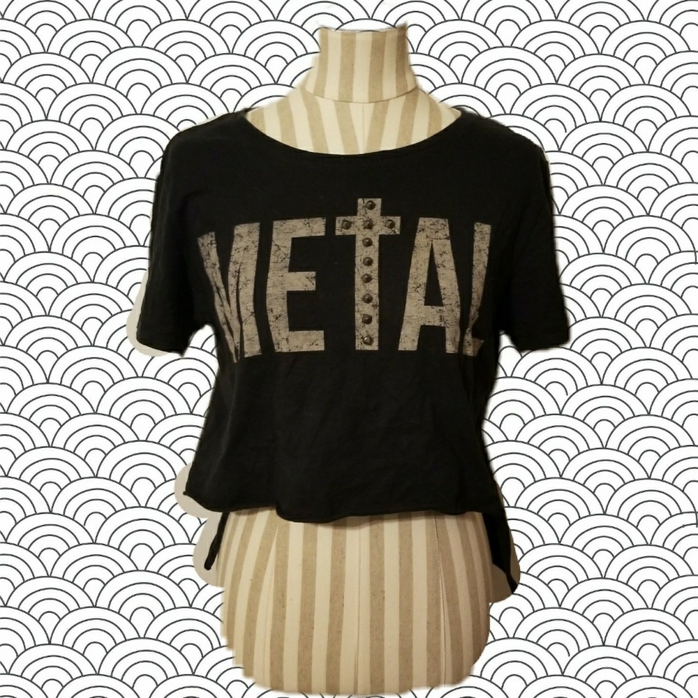 METAL Shredded Crop Top